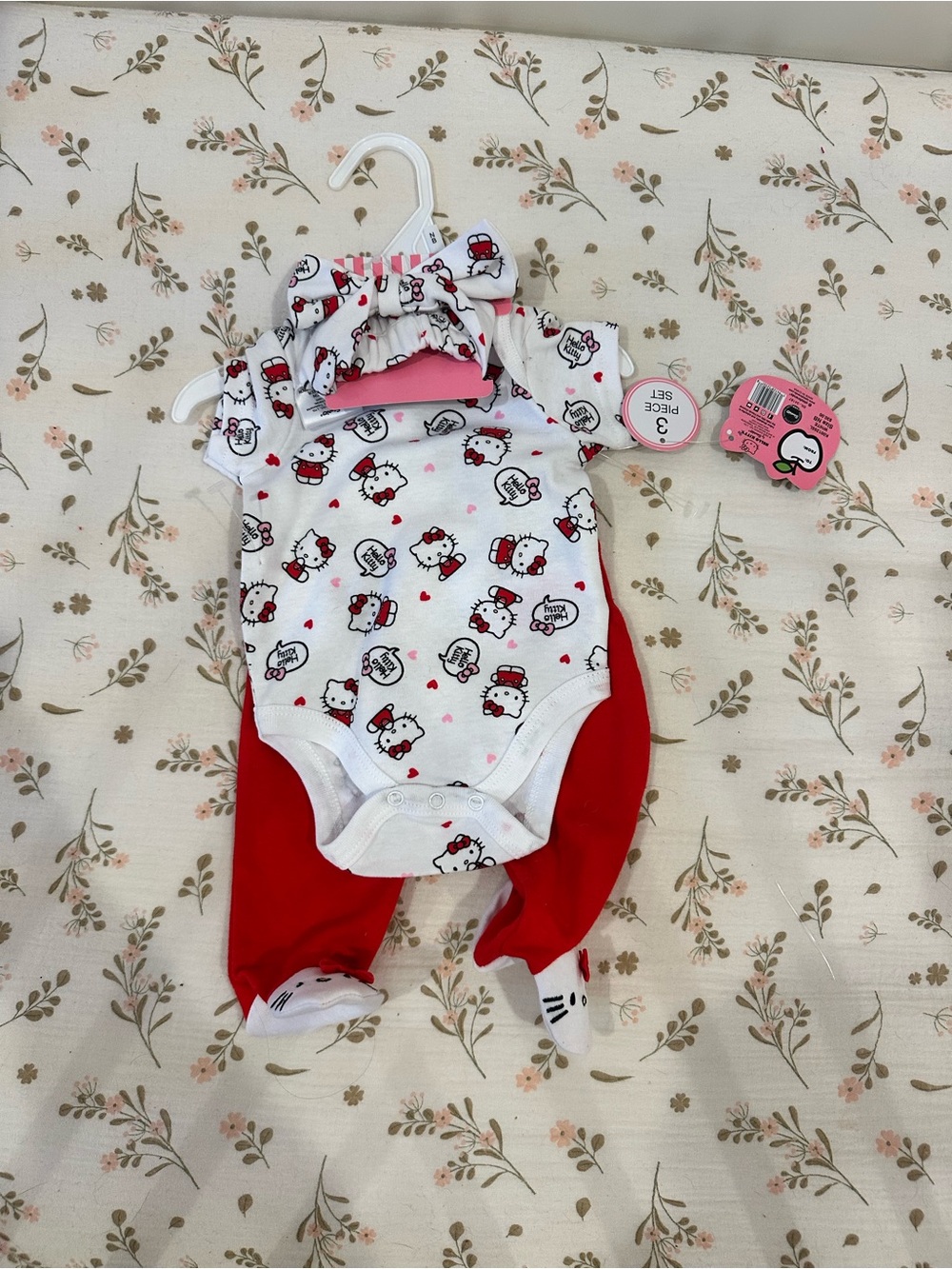Hello Kitty White & Red Onsie and Footie Pants